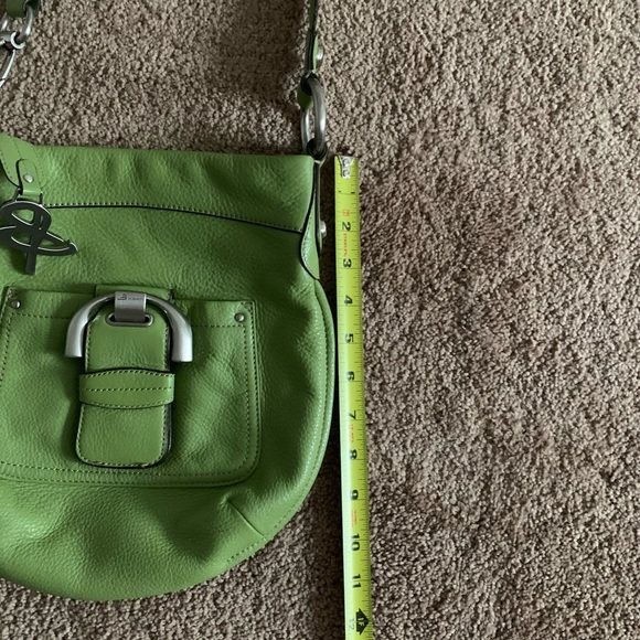 B. Makowsky Green Leather Crossbody Bag - Picture 12 of 16